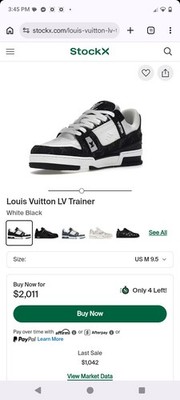 Louis Vuitton LV Trainer White Black Sneaker Size 43/US 9.5 |100% AUTHENTIC