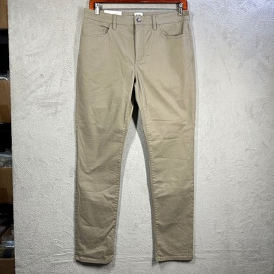 Flint and Tinder 365 Pants Mens 34 Khaki Athletic Tapered Fit Chino Trousers