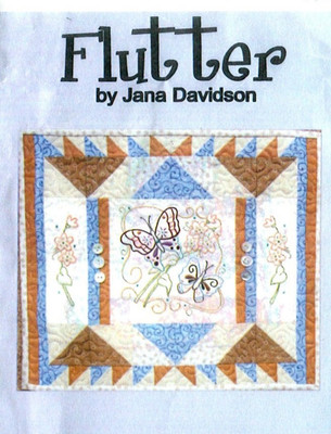 Flutter Wall Quilt Pattern Butterfly Flowers Stitchery Embroidery Blocks