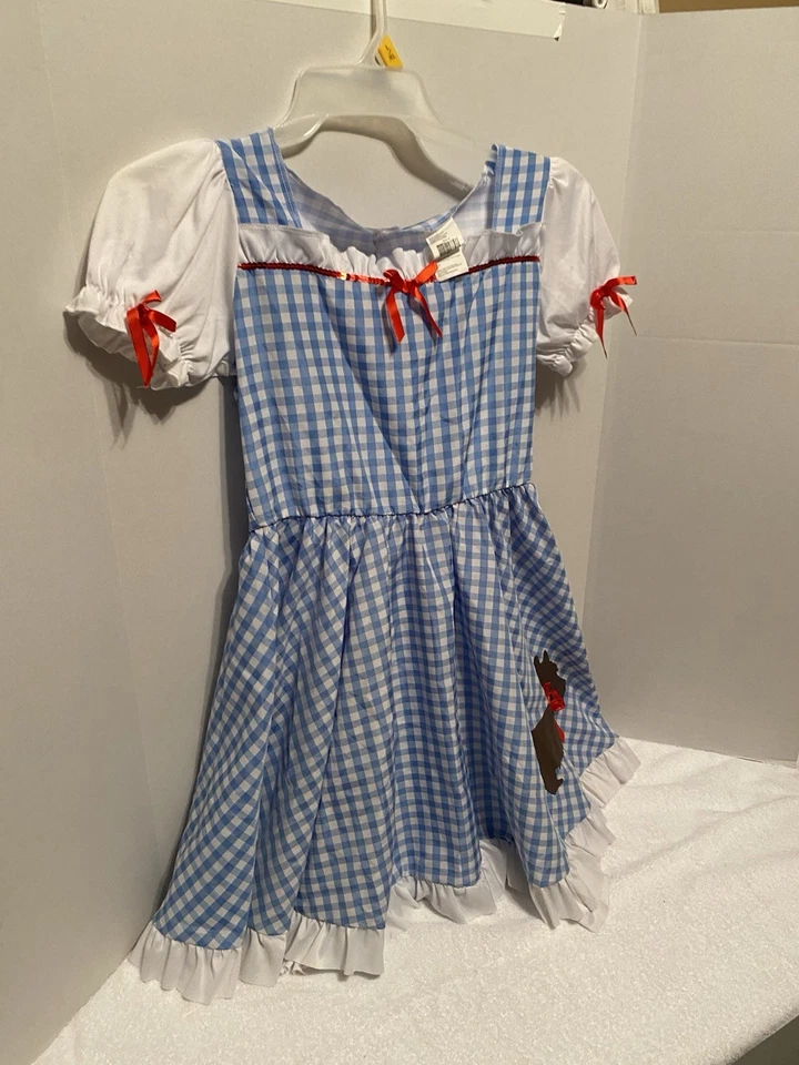 Disfraz de Halloween Rubíes Mago de Oz Dorothy Azul Lentejuelas a Cuadros Talla S Foto 3 de 4