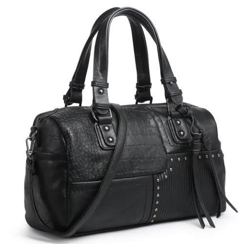 Women Soft Vegan Leather Barrel Bags Large Hobo Top Handle Work Totes Satchel...