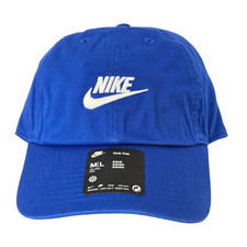 Nike Club Cap Unisex Adult Classic Swoosh Logo Adjustable Hat M/L Blue