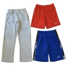 Nike Boys S 6/7 Athletic Bottoms Lot 3 Pc Shorts Sweatpants Dri Fit Mesh Fleece