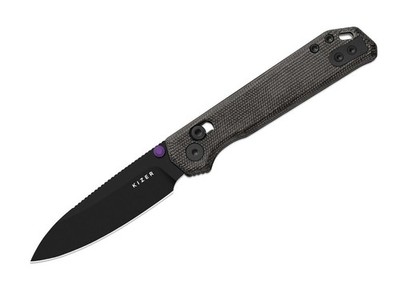 KIZER Begleiter 2.9 Taschenmesser BD1N Black Norplex UltreX Micarta V3458.2CDA1
