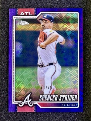 Spencer Strider 2026 Topps Chrome Logofractor Purple SP /75 Braves