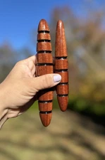 Pair Of Handmade Hardwood Yawara Stick Wooden Massage Training Stick Lot Of 2