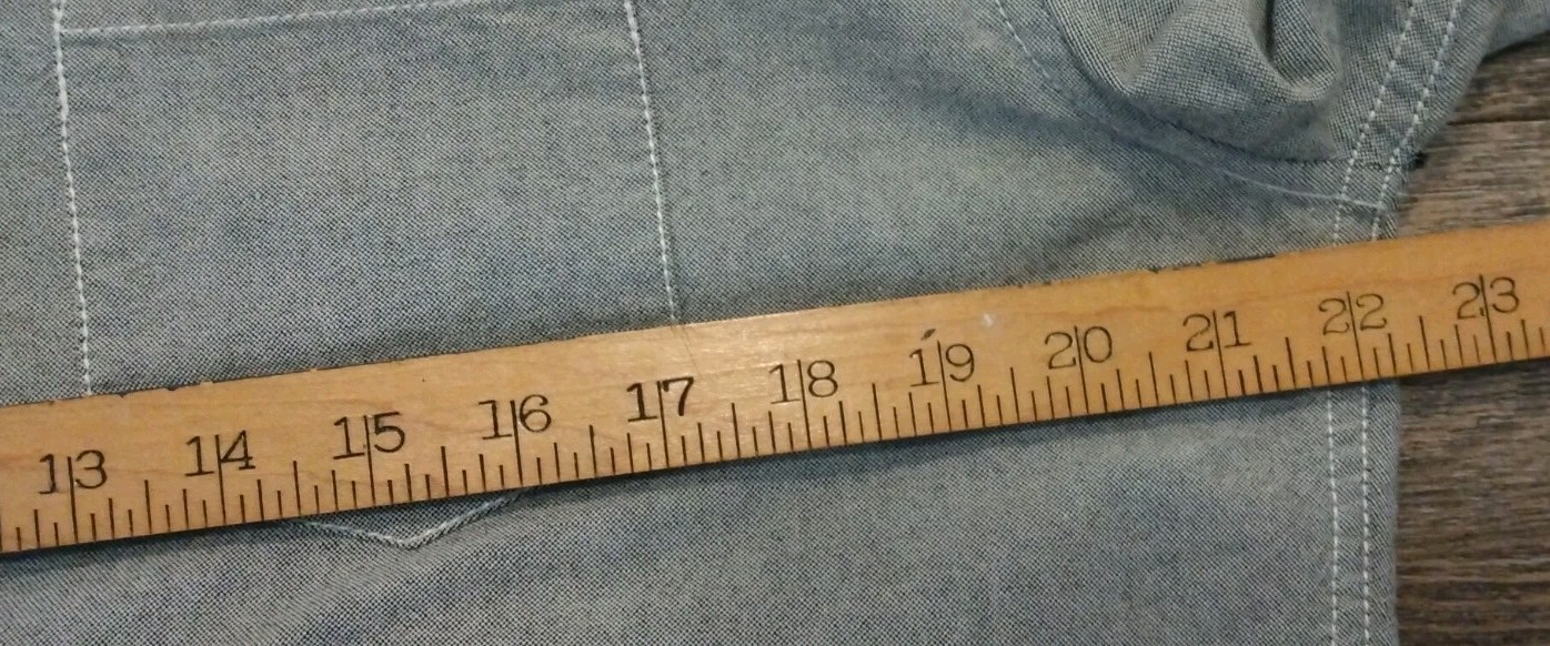 PUBLIC OPINION Light Gray Chambray Button Down Co… - image 11