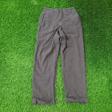 Vintage 80s MOD Trouser Pants Womens 3/4 26x29 Gray Textured