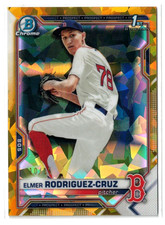 2021 1st Bowman Draft GOLD SAPPHIRE RC Elmer Rodriguez-Cruz #BDC-37! Yankees /15