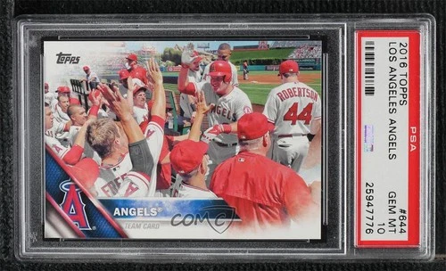 2016 Topps Los Angeles Angels Mike Trout Angels #644 PSA 10 GEM MT sq1