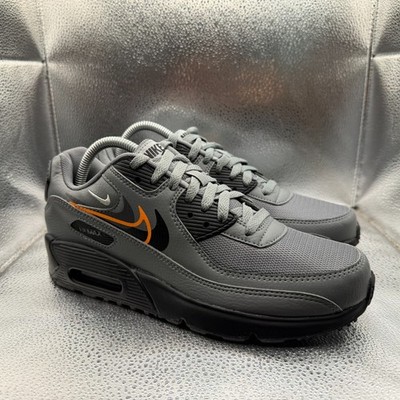Size 7Y Nike Air Max 90 (GS) Mid Gray Kids Lace-Up Trainer's Shoes FN7785-001