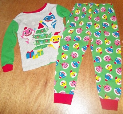 Toddler Nickelodeon Pinkfong BABY SHARK 2pc Christmas Pajama Set Unisex Size 5T