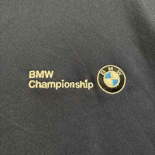 Nike Golf BMW Championship Dri Fit Polo Shirt Men's Large Navy Swoosh Casual - Picture 7 of 16