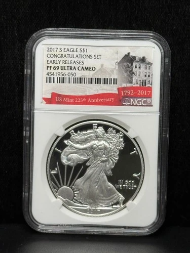 NGC PF69 Ultra Cameo 2017-S American Silver Eagle One Dollar Silver Coin C.S-050