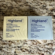 Highland Sticky Notes, 3 x 3 Inches, Assorted Pastel Colors, 12 Pack 6549A 