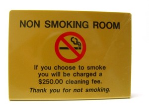 VINTAGE MINT NO SMOKING $250 FINE COUNTER TOP ADVERTISING SIGN