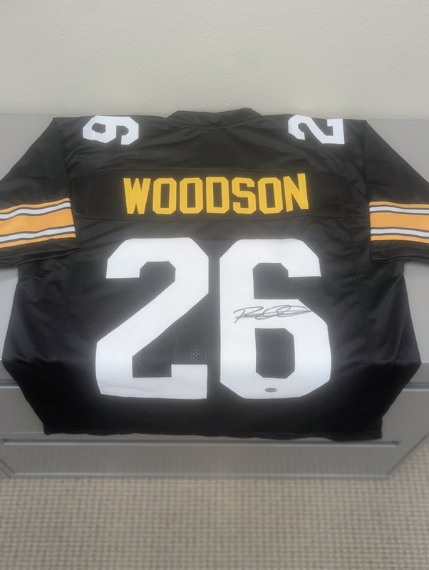 #26 Rod Woodson Custom Signed Autographed Black Pittsburgh Steelers Jersey