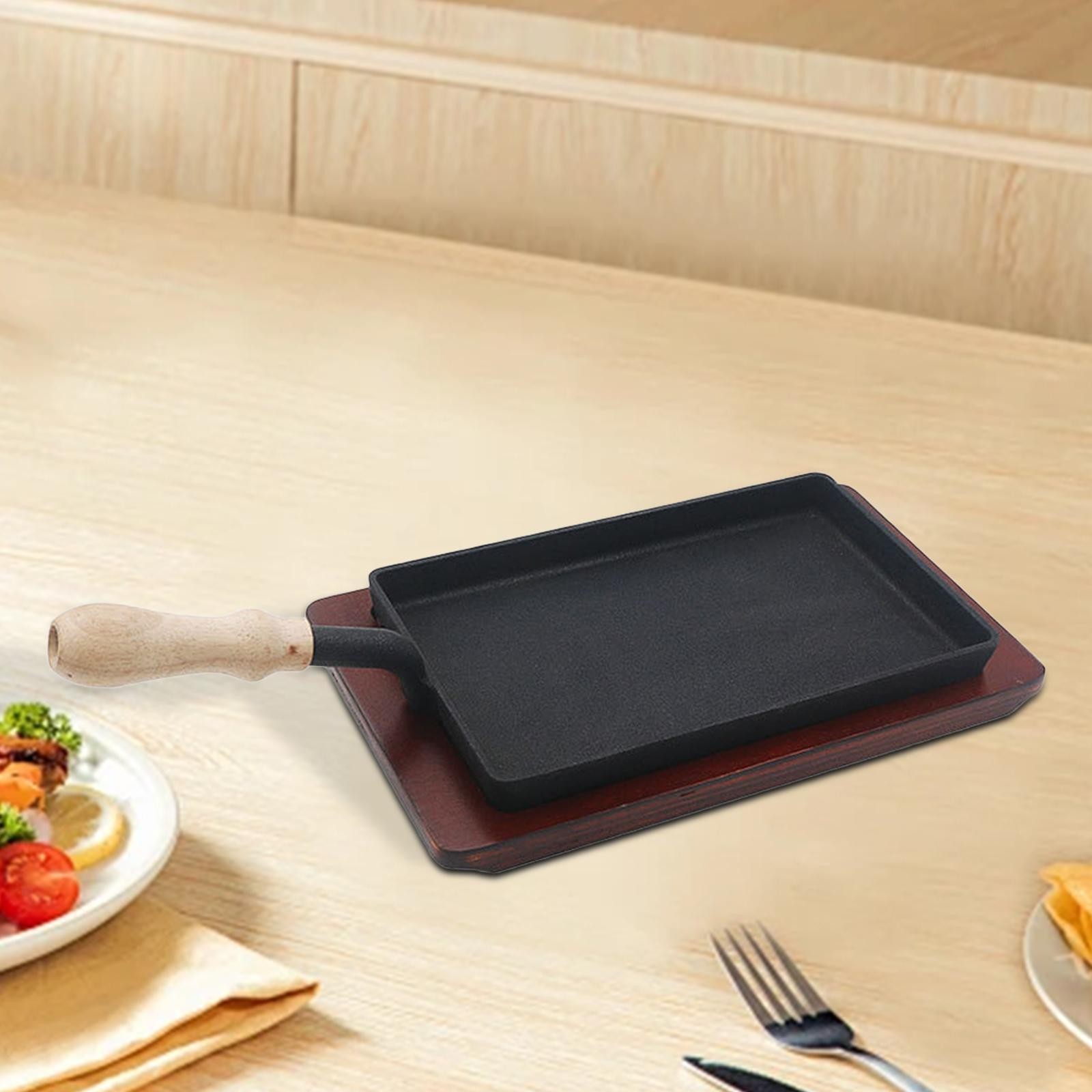 Tragbare Omelettpfanne aus Gusseisen für den elektrischen Gasherd in der