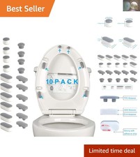 Versatile Toilet Seat Bumpers in 2 Shapes   Reliable Adhesive  Durable Design