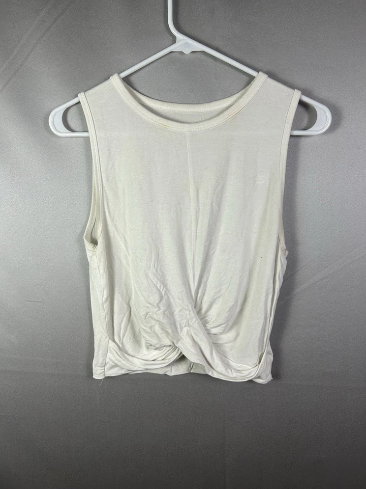 Camiseta sin mangas Alo Yoga blanca con detalle de giro para mujer  Foto 2 de 4