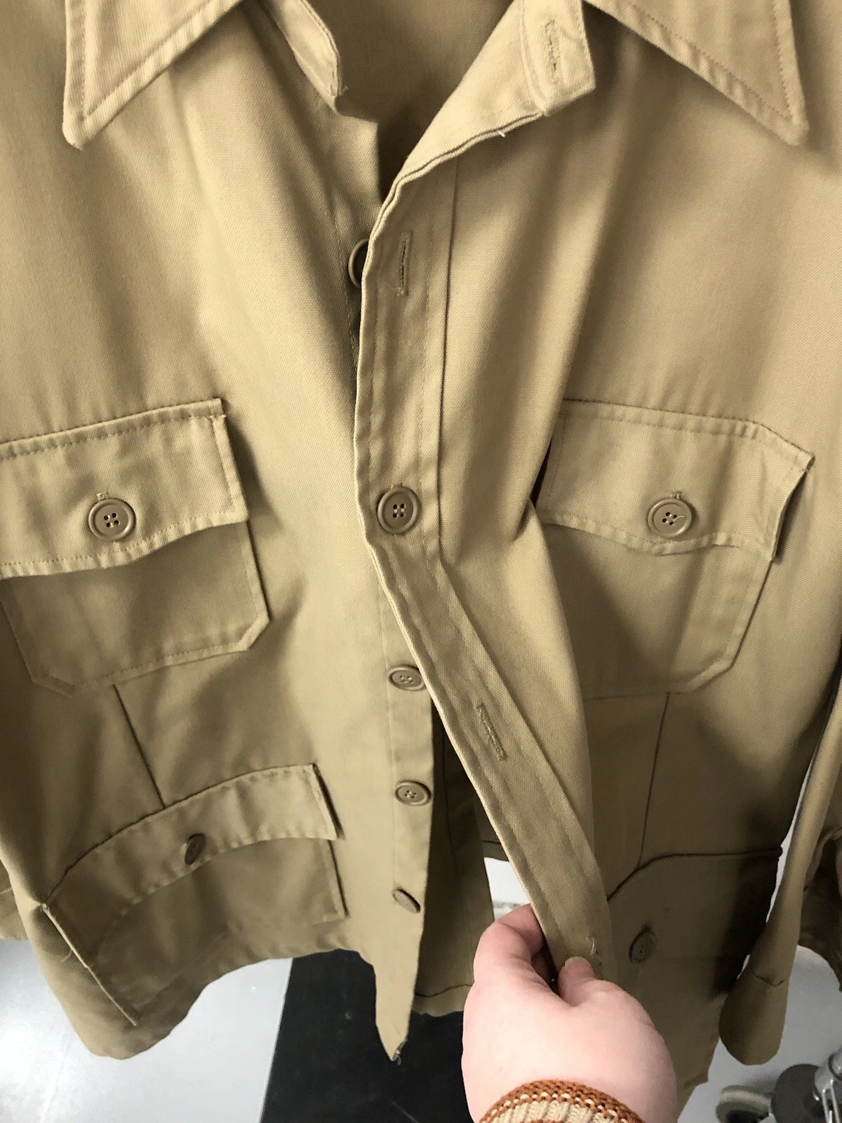 Vintage Champions Choice Made in USA Classic Tan Outdoors Jacket 100% Cotton XXL - product detail image 6