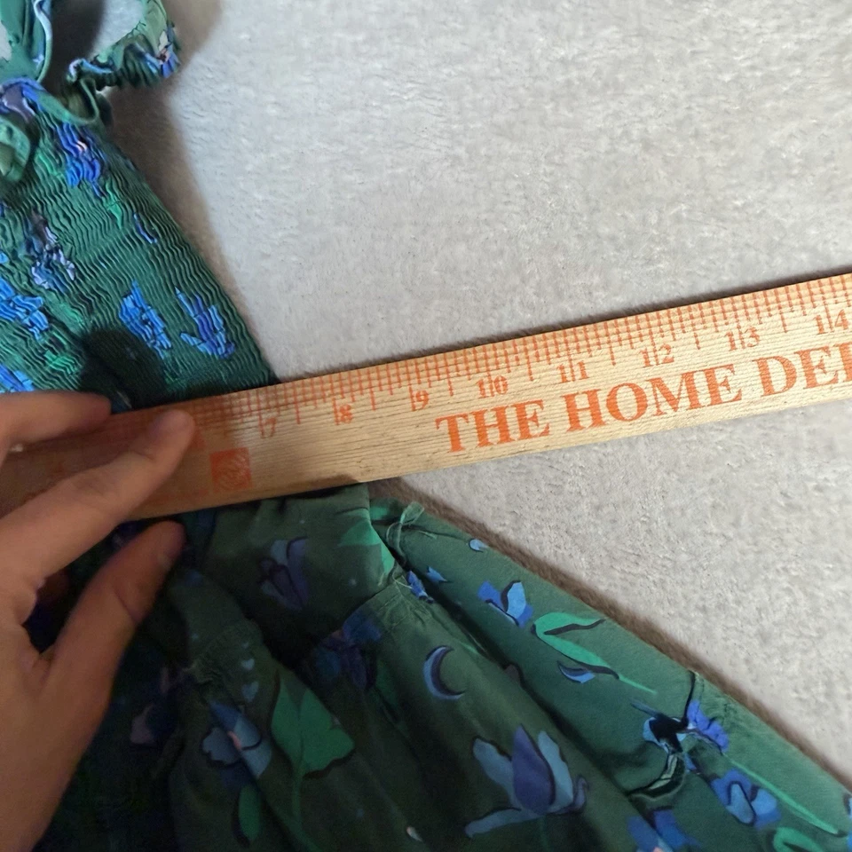 Vestido Hill House para meninas xadrez verde mistura de algodão 7/8 vestido coched - Imagem 4 de 4