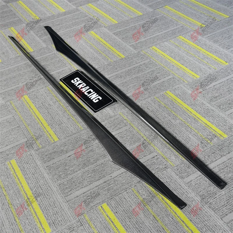 Kit de labios de extensión de faldones laterales forjados/fibra de carbono/negro brillante para BMW M6 12-19 Foto 3 de 4