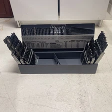 USA Made 115pc Drill Bit Set in Huot 11700 Index Metal Case High Speed Black