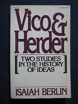 VICO AND HERDER: TWO STUDIES IN THE HISTORY OF IDEAS By Isaiah Berlin EXCELLENT