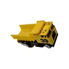 1980 Construction Truck 39 Toy Yellow 3" X 1" Hong Kong 0504B13