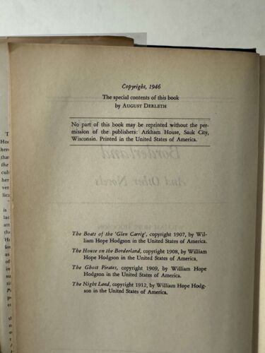 House on the Borderland William Hope Hodgson 1st Ed 1st Print HC - Bild 3 von 5