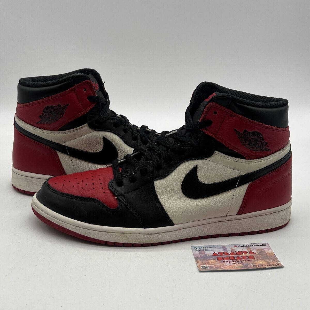 Size 13 - Jordan 1 Retro OG High Bred Toe Black White Red Size 13 - Jordan 1 Retro OG High Bred Toe Black White Red