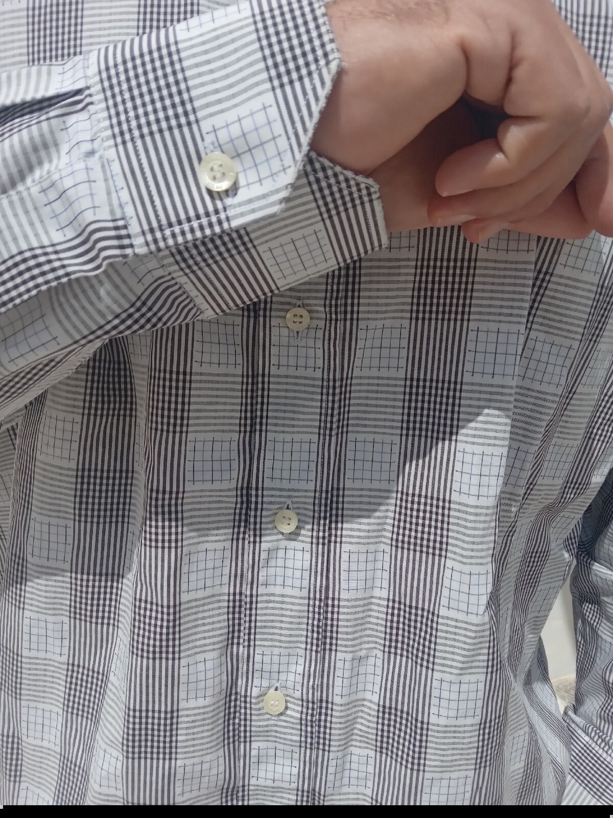 ETRO Men's Grey & White Shirt Size 43 UK Beach chique Vintage RRP £250.00 image 6