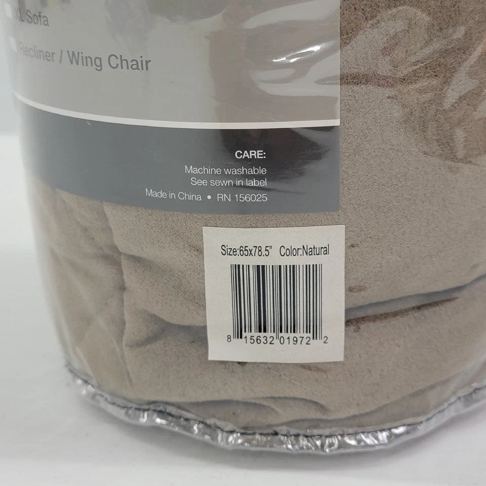 Ultimate Furniture 躺椅保护膜天然 100% 绗缝聚酯纤维 65 英寸 - 78.5 — 第 4/4 张图片