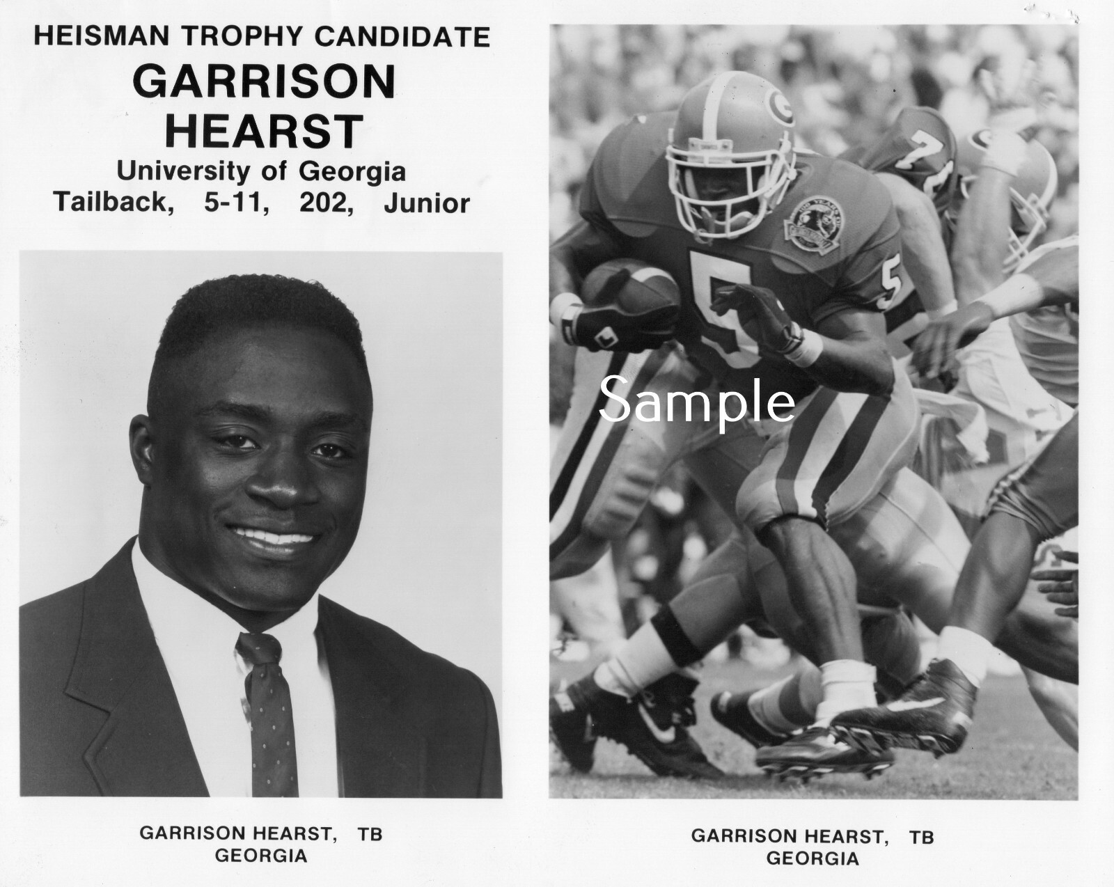 Garrison Hearst Bulldogs Football 8x10 Poster Photo Print GH2