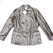 New Vintage Loulou De La Falaise Women’s Metallic Silver Jacket • Medium