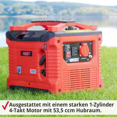 Inverter 1020W Camping 4 Takt Strom Erzeuger Benzin Not Strom Aggregat ID 6346