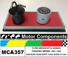 FILTER KIT Oil Air Fuel for SUBARU IMPREZA WRX 4WD EJ201 EJ205 EJ207 2L 1993>07