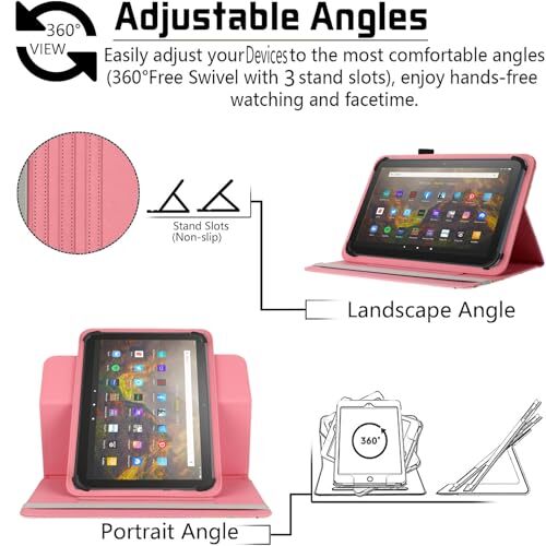 Universal 7 inch 8 inch Tablet Case,360 Degree Rotatable Colorful Tree - Picture 5 of 8
