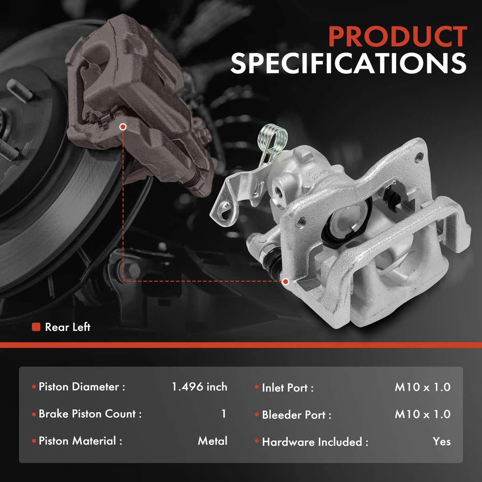 Задний правый суппорт дискового тормоза с кронштейном для Fiat 500L 2014 2015 2016 2017 полный привод - Изображение 2 из 4