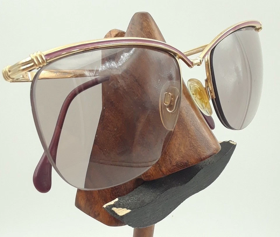 Gafas de sol vintage Tura 427 Bos dorado metal rosa cejas sin montura SOLO MARCOS Foto 2 de 4