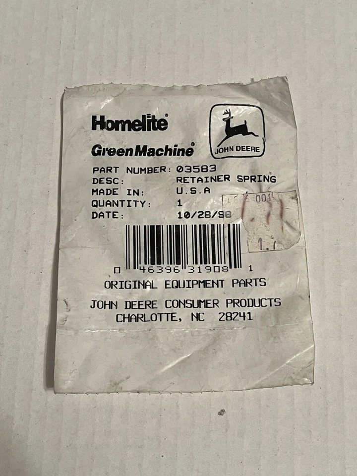 1 NUEVO NOS HOMELITE 330 motosierra retenedor anillo resorte # 03583 Foto 2 de 4