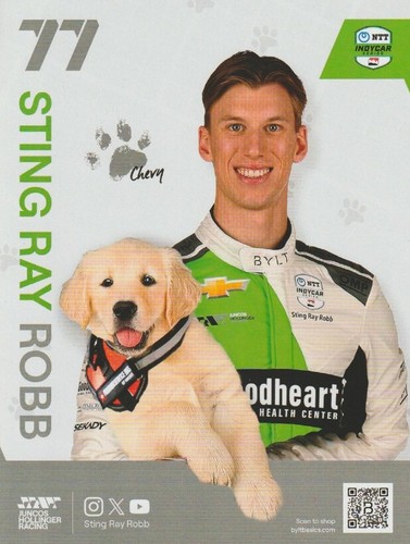 2025 Sting Ray Robb Juncos Hollinger Racing "2nd Version" Indy Car Hero Card - 第 1/2 張圖片