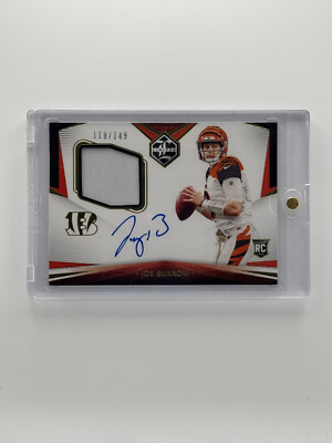 Joe Burrow 2020 Panini Limited #101 Rookie Patch Auto RPA /149