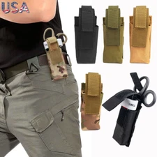 Tactical Molle EMT Trauma Shears Pouch Flashlight Holster Small Tool Storage Bag
