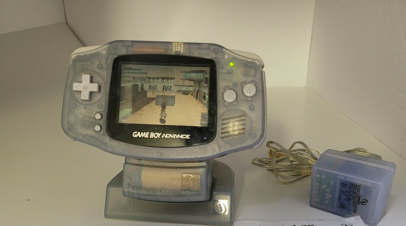 ICE Blue GameBoy Advance Original 4 Hr Rechargeable Power Battery Pack + AC #H17