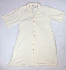 MADEWELL Double Gauze Button Long Cream Cover Up Maxi Dress XLARGE NC916