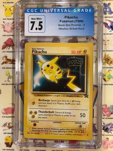 Pikachu ~ Black Star Promos ~ #4 ~ CGC 7.5 ~ Mewtwo Strikes Back ~ Pokemon 1999