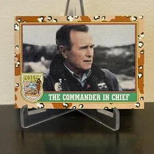 President George HW Bush H W 1991 Trading Card Desert Storm #1 US Presidential