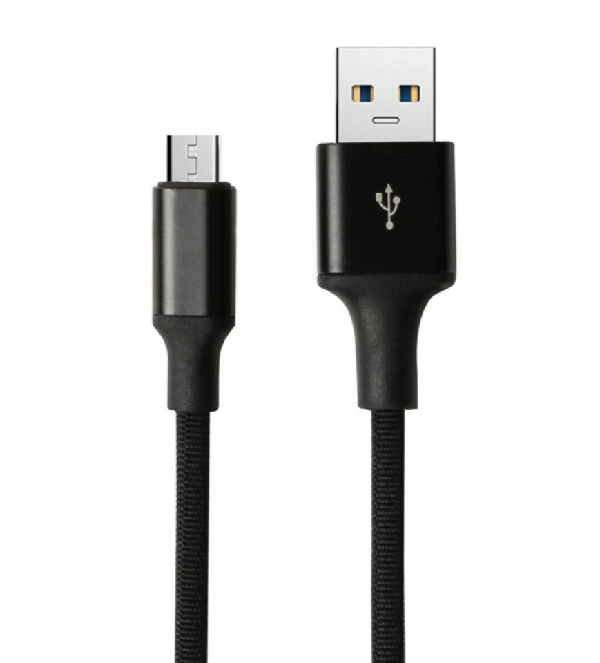 🔥4 Pack Short 1.5ft, 18in Micro USB Cable Charge 1 Foot Charging Black Braided - Image 2 of 4